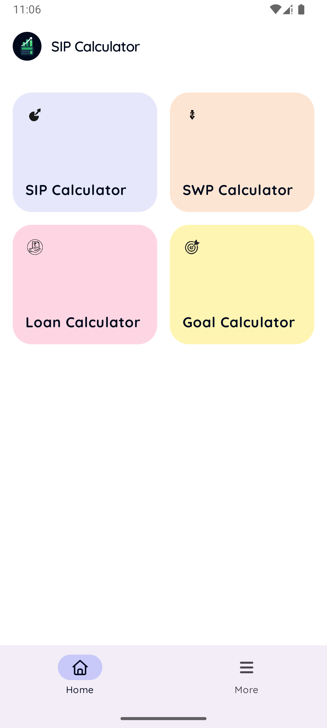 SIP Calculator - Monthly SIP input screen